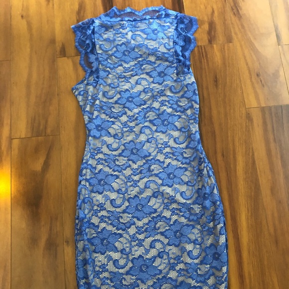 Blue lace dress. - Picture 2 of 3